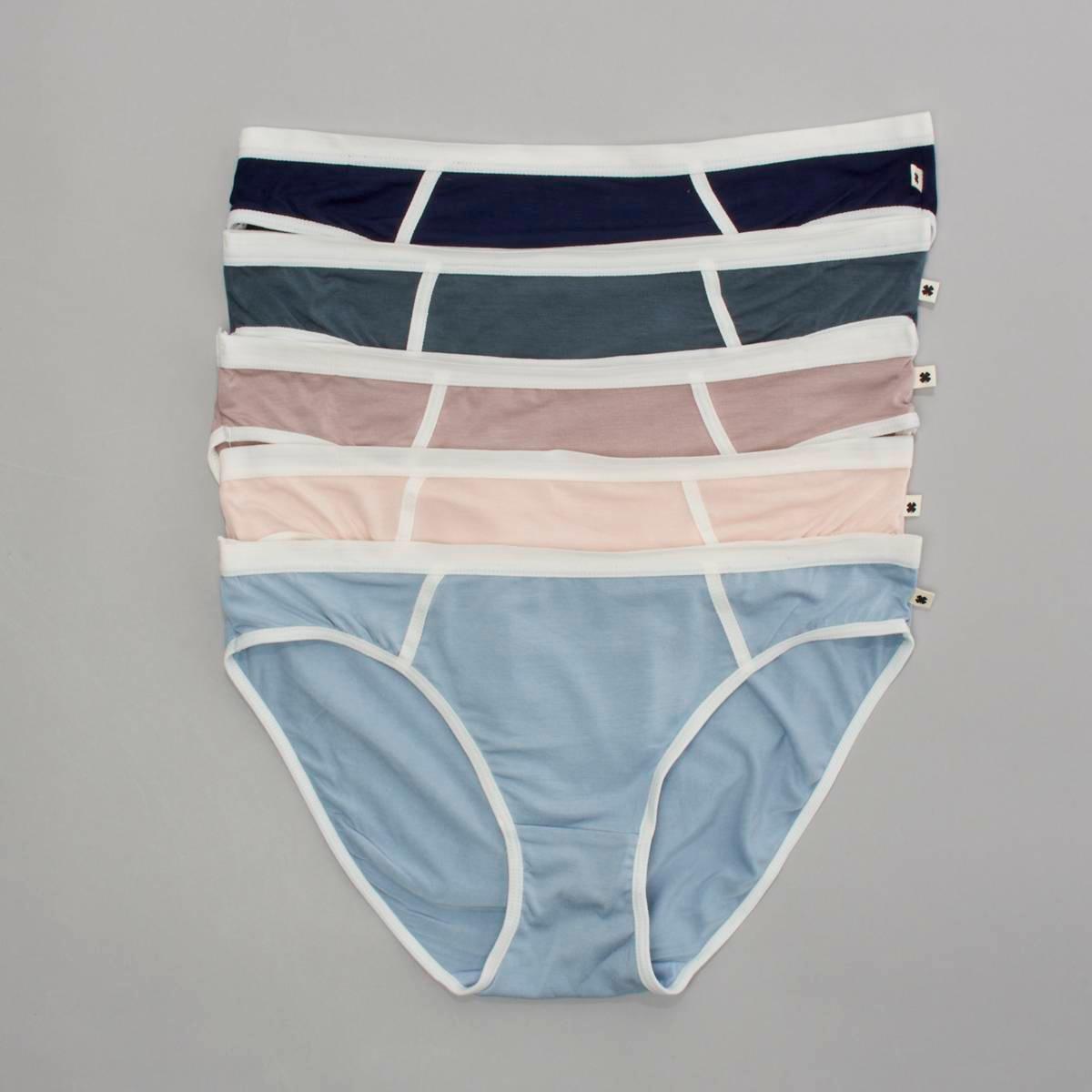 Womens Lucky 5pk. Rayspan Ringer Bikini Panties - LVD53075BV