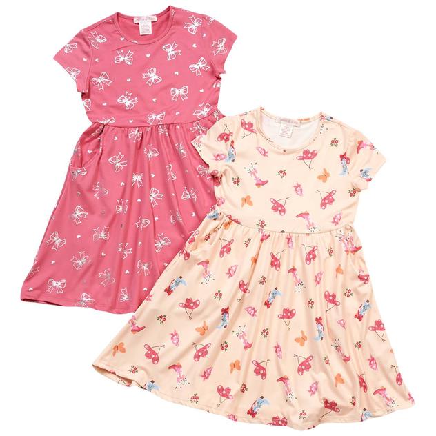 Girls (7-12) Emma & Elsa 2pk. Cowgirl/Bow Dresses
