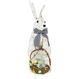 Northlight Seasonal Rustic Rabbit w/ Easter Basket Figurine