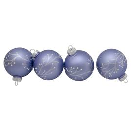 Northlight Seasonal 4ct. Branches Glass Ball Christmas Ornaments