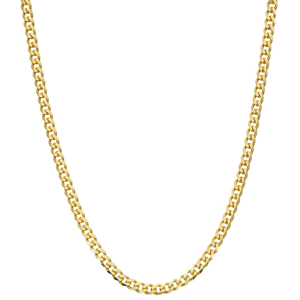 Gold Classics(tm) Gold over Sterling Silver Flat Curb Chain Necklace