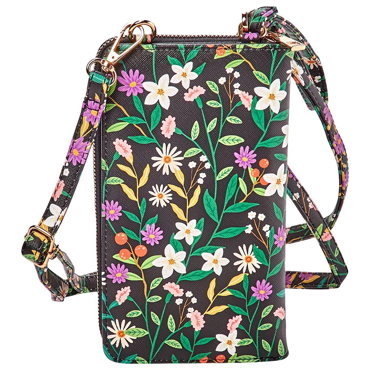 Womens DS Fashion North/South Crossbody Wallet with Tech Window