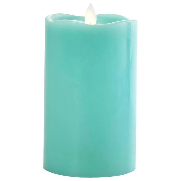 Mirage Flameless LED Pillar Candle - Turquoise