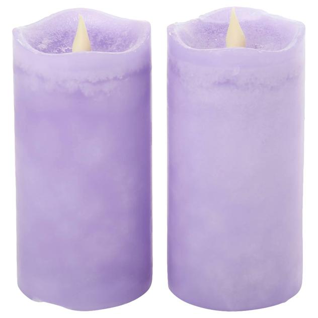 Mikasa® 3x6 Lavender Pillar Candles - Set of 2