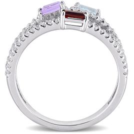 Gemstone Classics™ 3/4ctw. Blue Topaz & Sky Amethyst Fashion Ring