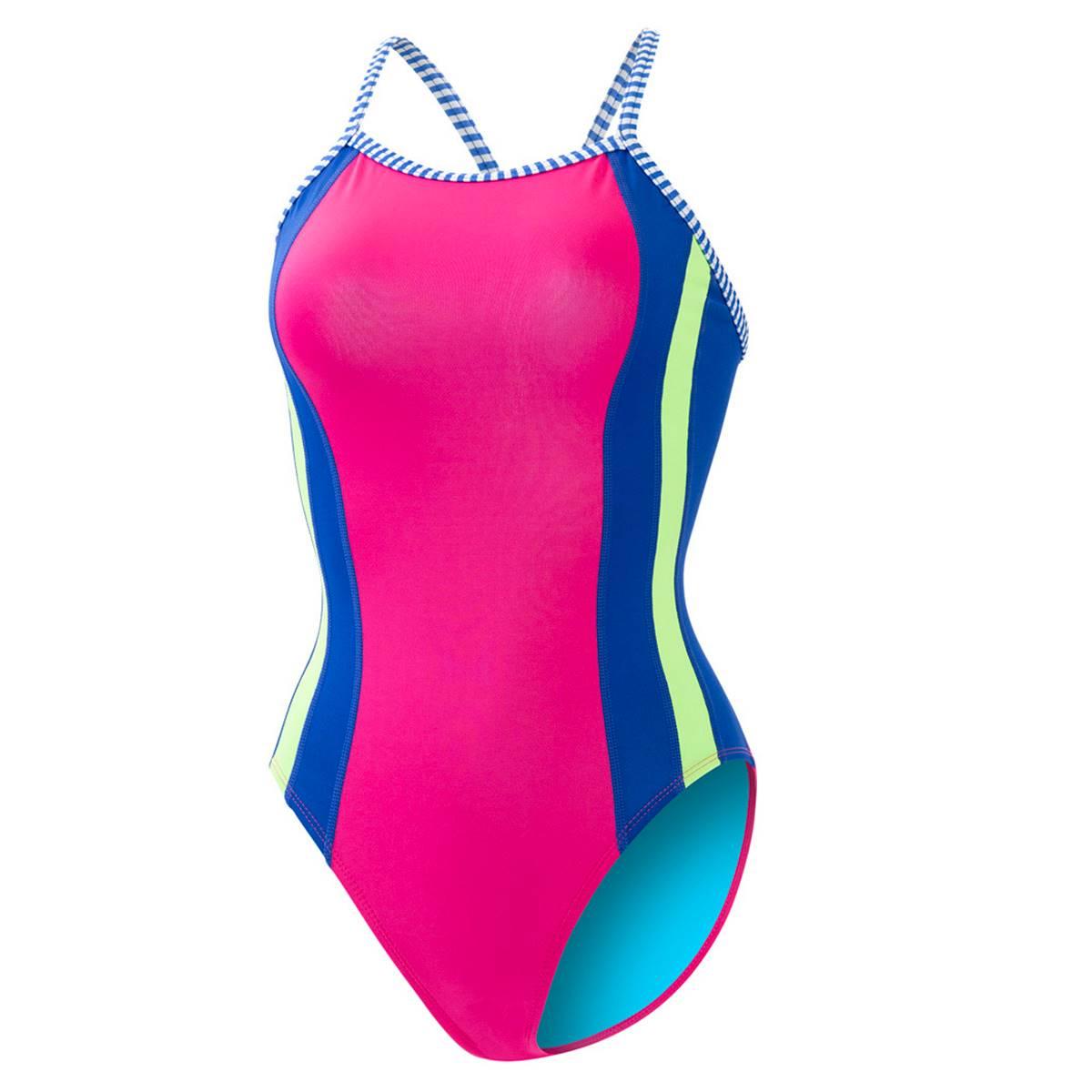 Womens Dolfin® Uglies Colorblock V-Back One Piece Swimsuit