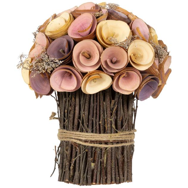 Northlight Wooden Artificial Floral Spring Bouquet
