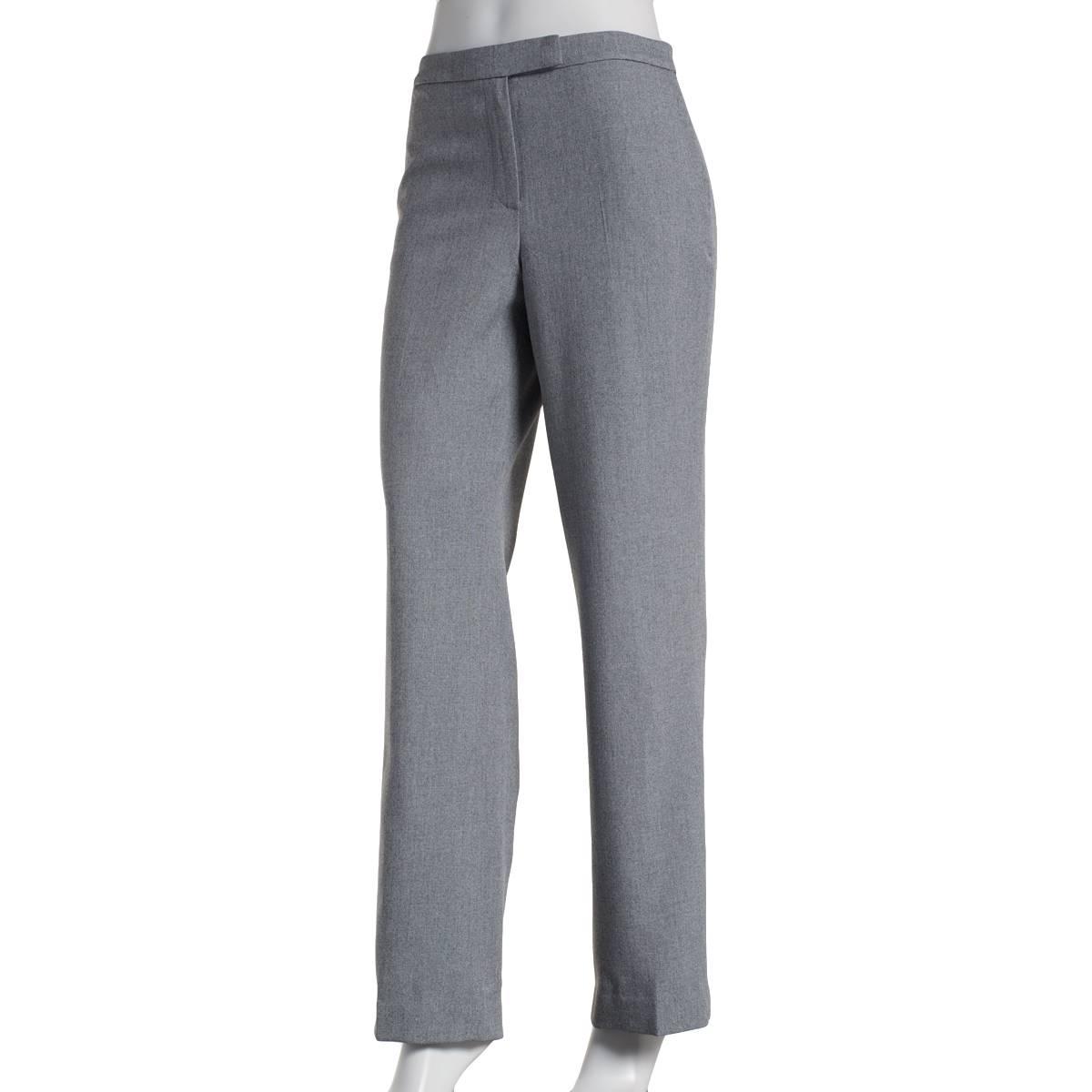 Womens Kasper Stretch Crepe Tab w/Fly Front Wide Leg Pants