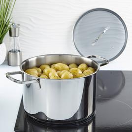 BergHOFF Helix Stainless Steel 10in. Stockpot w/ Glass Lid