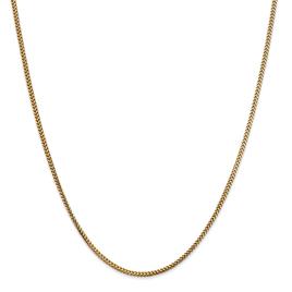 Unisex Gold Classics(tm) 1.5mm. 14kt. Solid Polished Franco Necklace