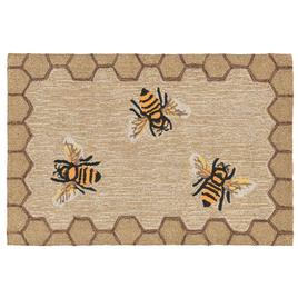Liora Manne Frontporch Honeycomb Bee Indoor/Outdoor Accent Rug