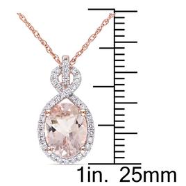 Gemstone Classics™ 10kt. Rose Gold Morganite Pendant