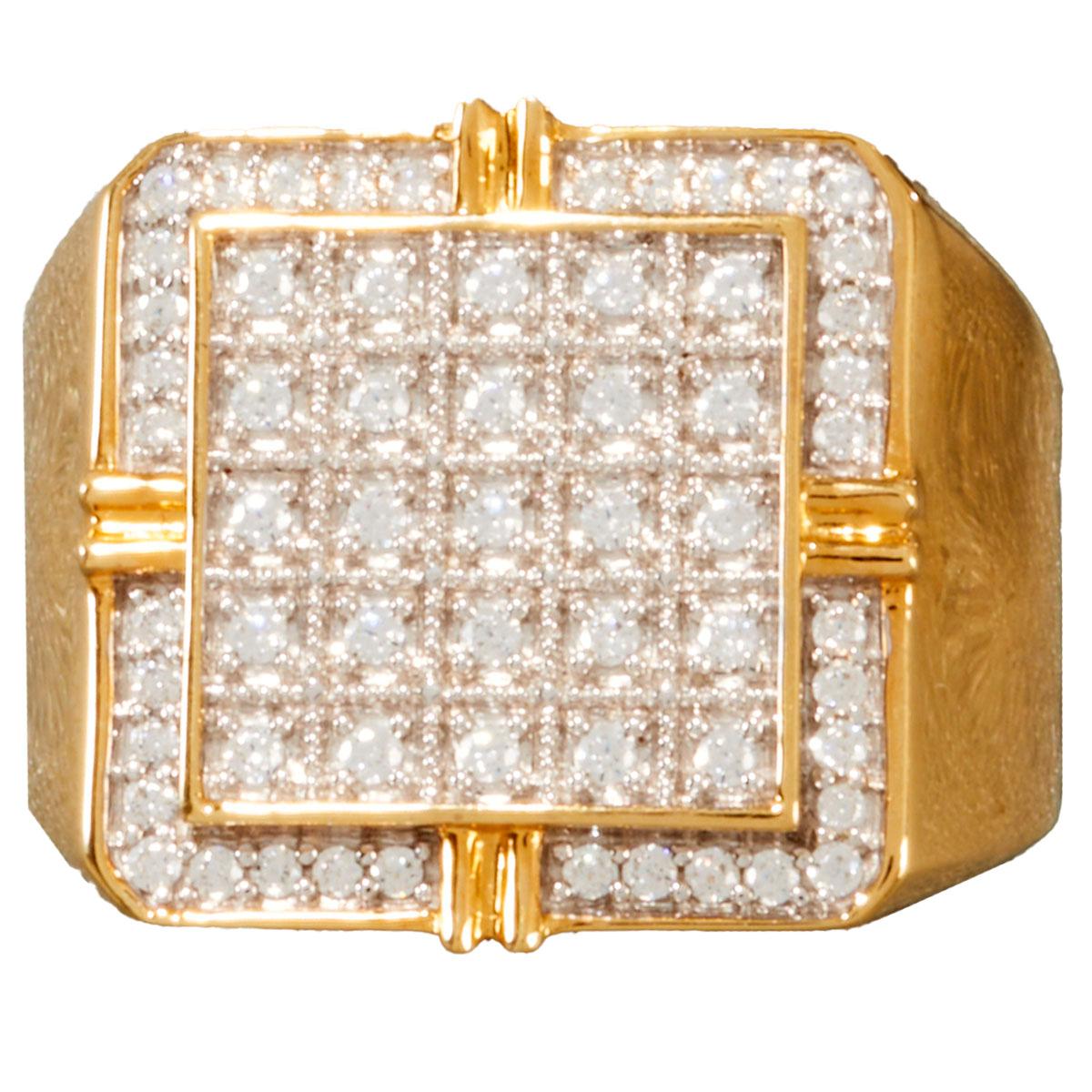 Mens Nova Star(R) Forged 1/2ctw. Lab Grown Diamond Square Ring