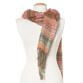 Womens Jacquard 2 Tone Pashmina