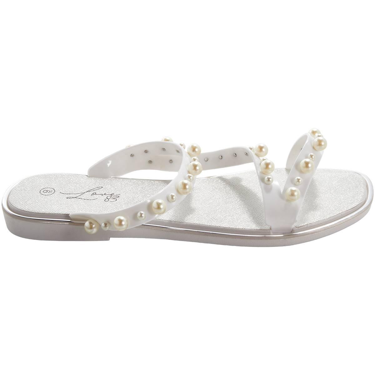 Womens Love 83 Straps with Pearls Sandals