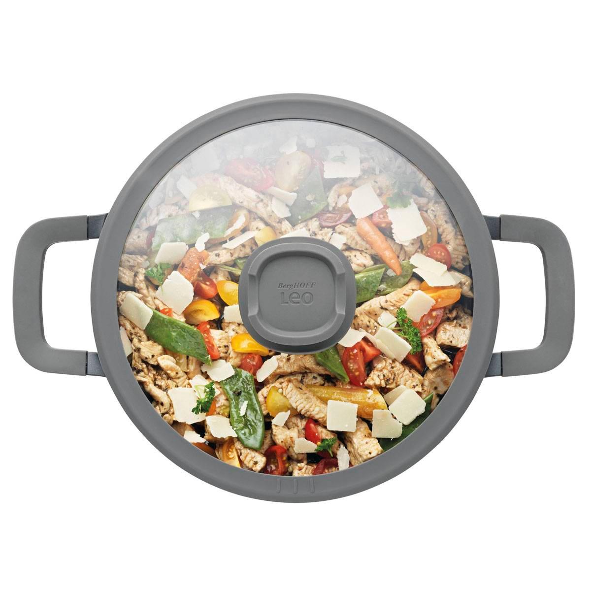 BergHOFF Stone+ Nonstick Ceramic 4.6qt. Stockpot w/ Glass Lid