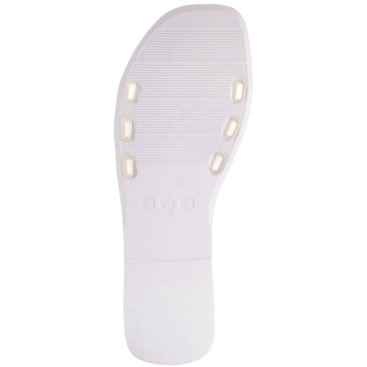 Womens Love 83 Clear Jelly Band Slide Sandals