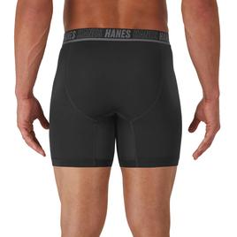 Mens Hanes Ultimate® Moves Xtemp Boxer Briefs - Grey/Black/Teal