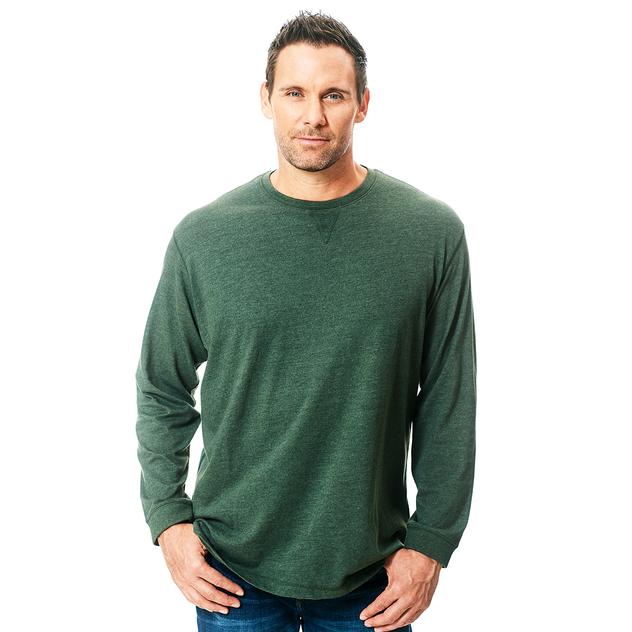 Mens Big & Tall Architect® Long Sleeve V-Notch Seam Crew Tee
