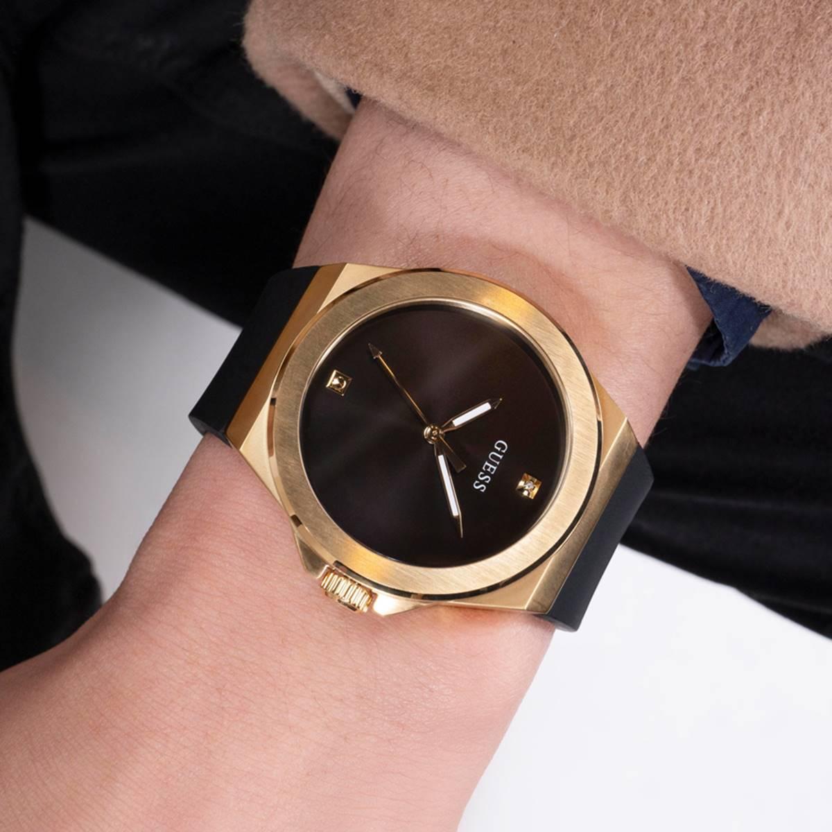 Mens Guess Gold-Tone Analog Watch - GW0790G1