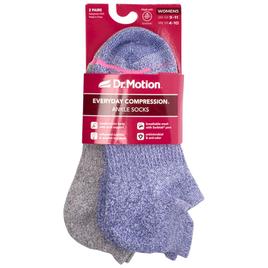 Womens Dr. Motion 2pk. Marled Low Cut Compression Socks