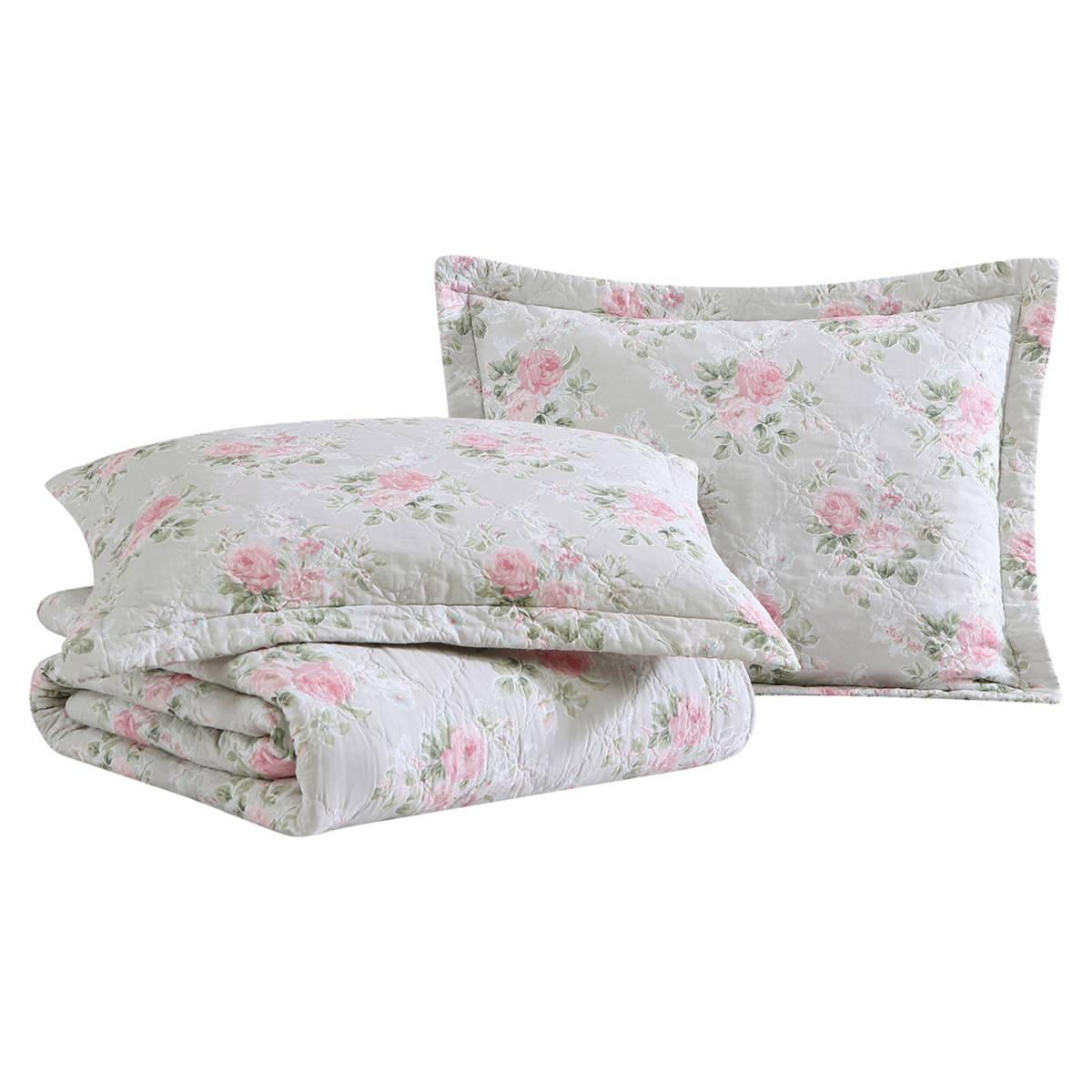 Laura Ashley Melany Cotton Reversible Quilt Set