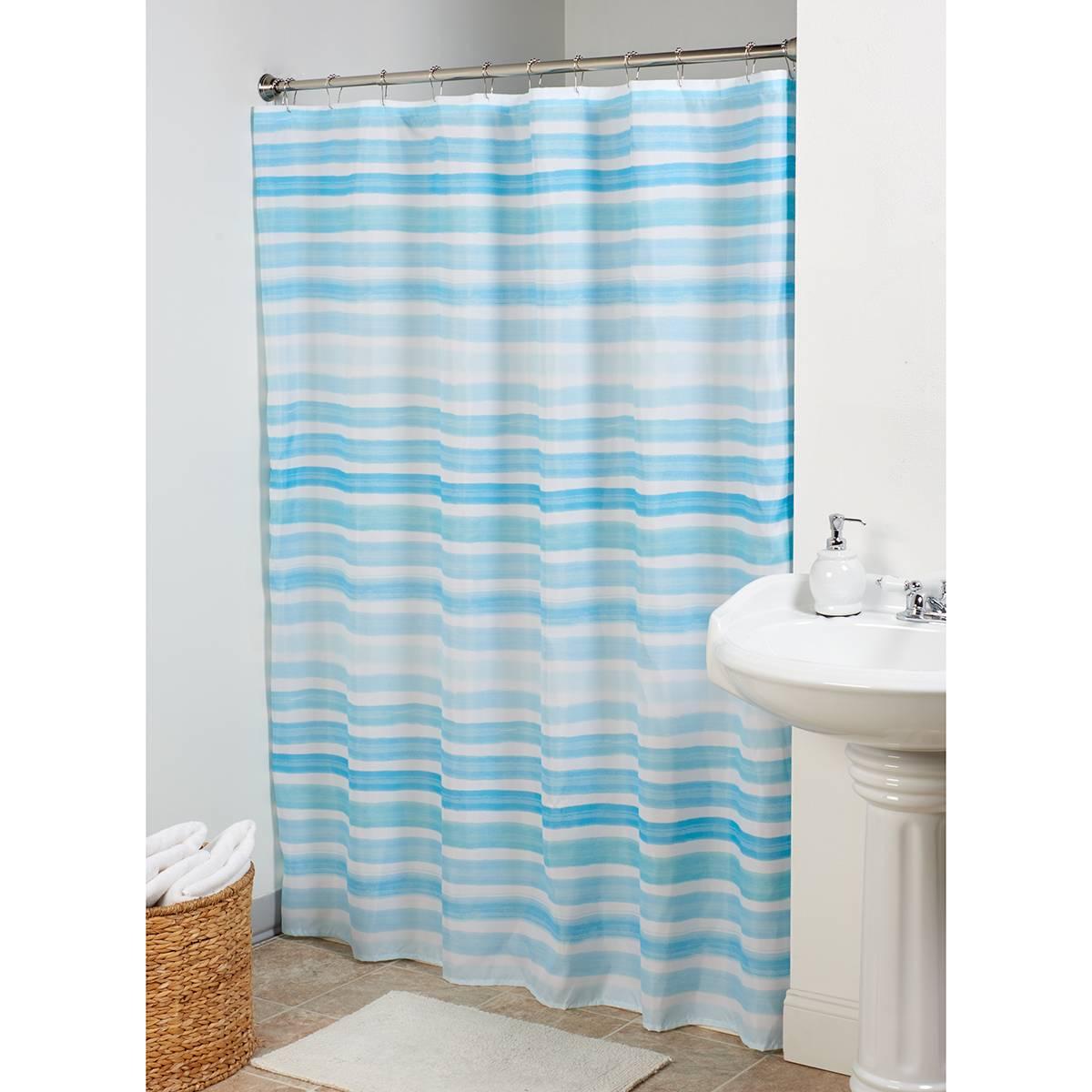 No. 918 Takean Water Color Print 13pc. Shower Curtain Set