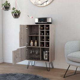 FM FURNITURE Sheffield White L Bar Cabinet
