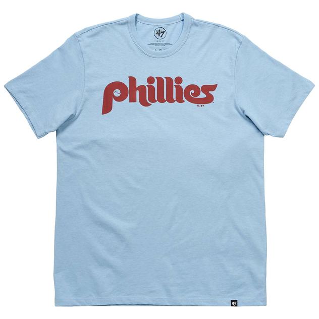 Mens '47 Brand Short Sleeve Phillies Tee - Gulf Blue