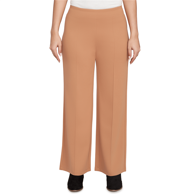 Womens Emaline Rockford Solid Knit Crepe Pull On Flare Pants