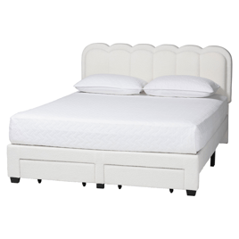 Baxton Studio Caradonna Cream Teddy-Bear Platform Bed