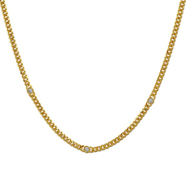 Nova  Star® Gold over Sterling Silver Lab Grown Diamond Necklace
