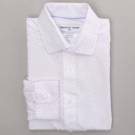 Mens Christian Aujard Slim Stretch Dress Shirt - Purple Geo