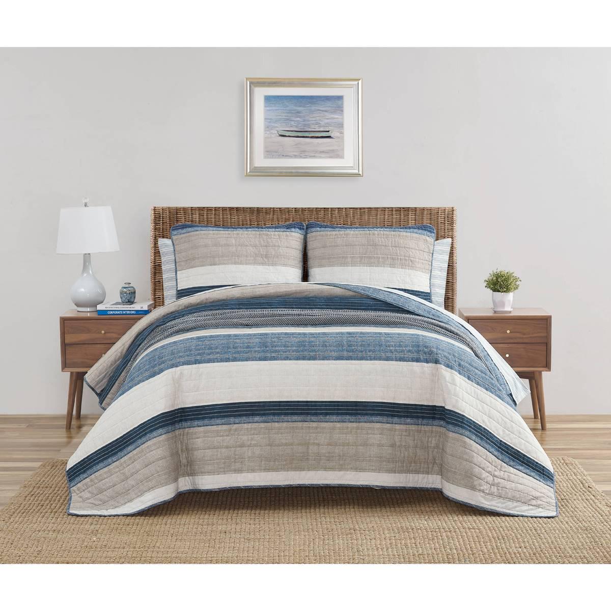 Nautica Ridgeport 136 Thread Count Reversible Quilt Set