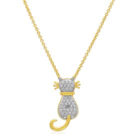 Accents by Gianni Argento Diamond Accent Cat Pendant Necklace