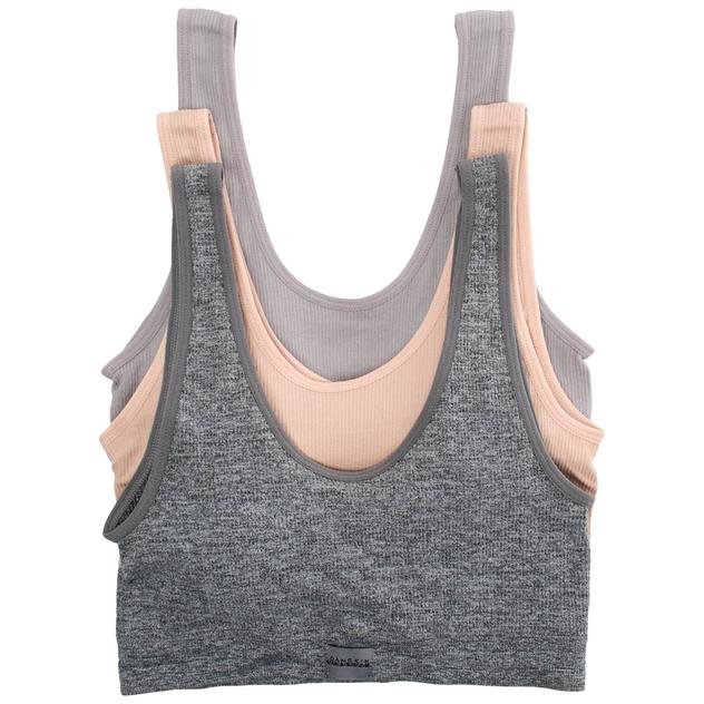 Womens Danskin 3pk. Seamless Rib Bralettes DS2106-3PKAQ