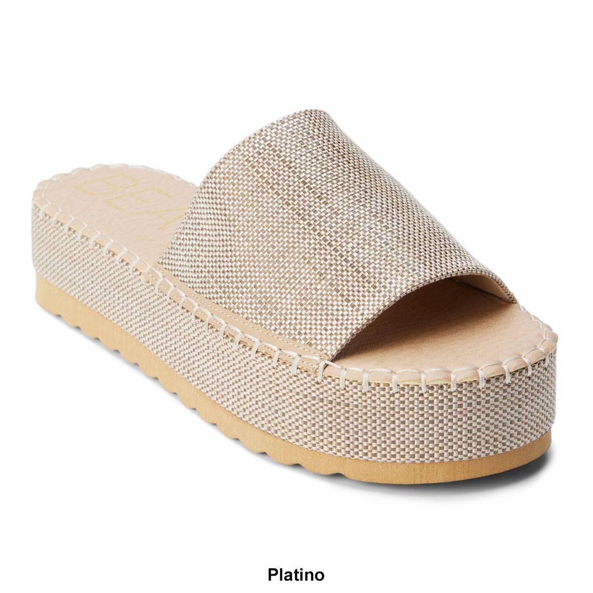Womens Beach by Matisse Del Mar Platform Slide Sandals