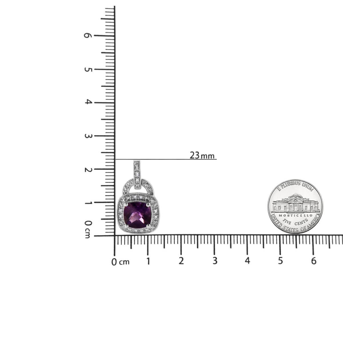 Haus of Brilliance Amethyst and Diamond Halo Earrings