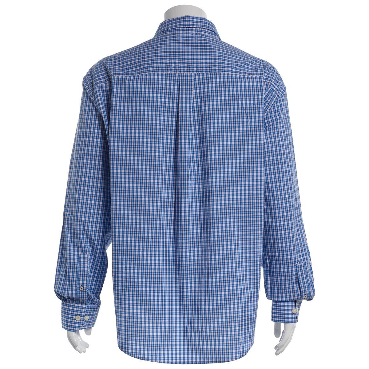 Mens Big & TalI IZOD® Plaid Button Down Shirt - Regatta