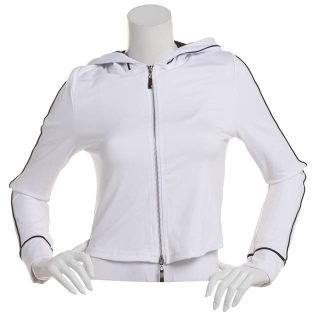 Juniors Cotton Candy Butter Piped Double Zip Hoodie