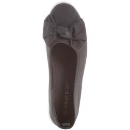 Womens Ashley Blue Canvas with Bow Slip On Flats