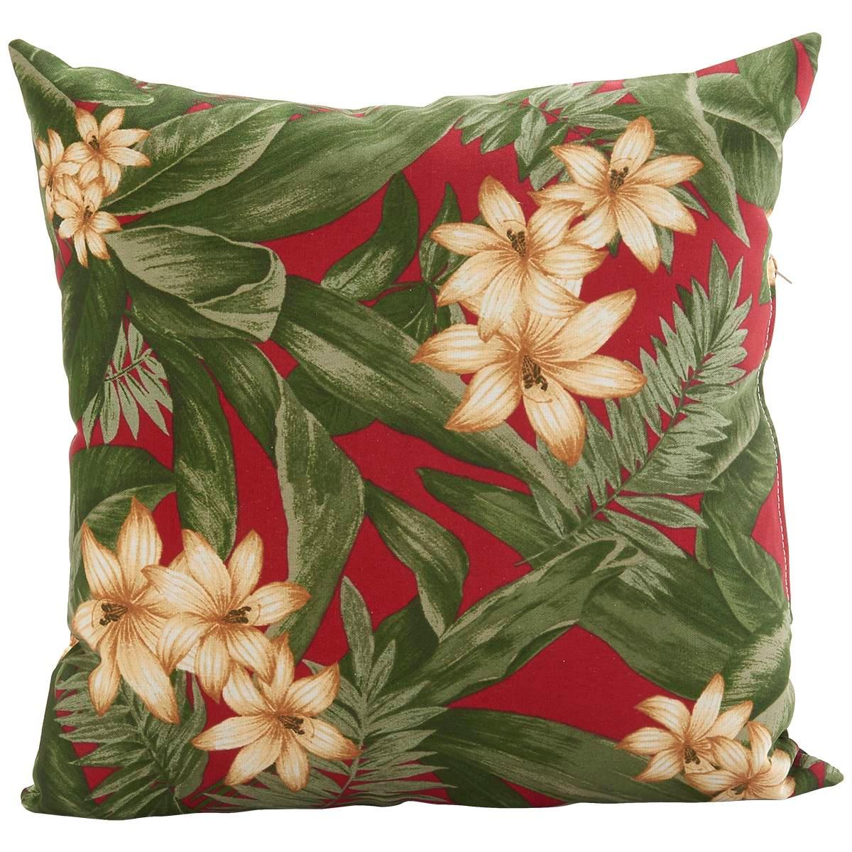 Jordan Manufacturing Outdoor Floral Print Toss Pillow - 16x16