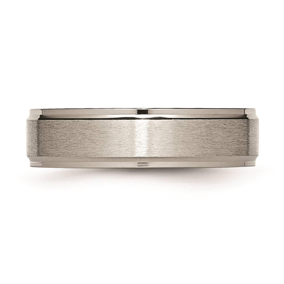 Mens Endless Affection™ Engravable 6mm Ridged Edge Wedding Band