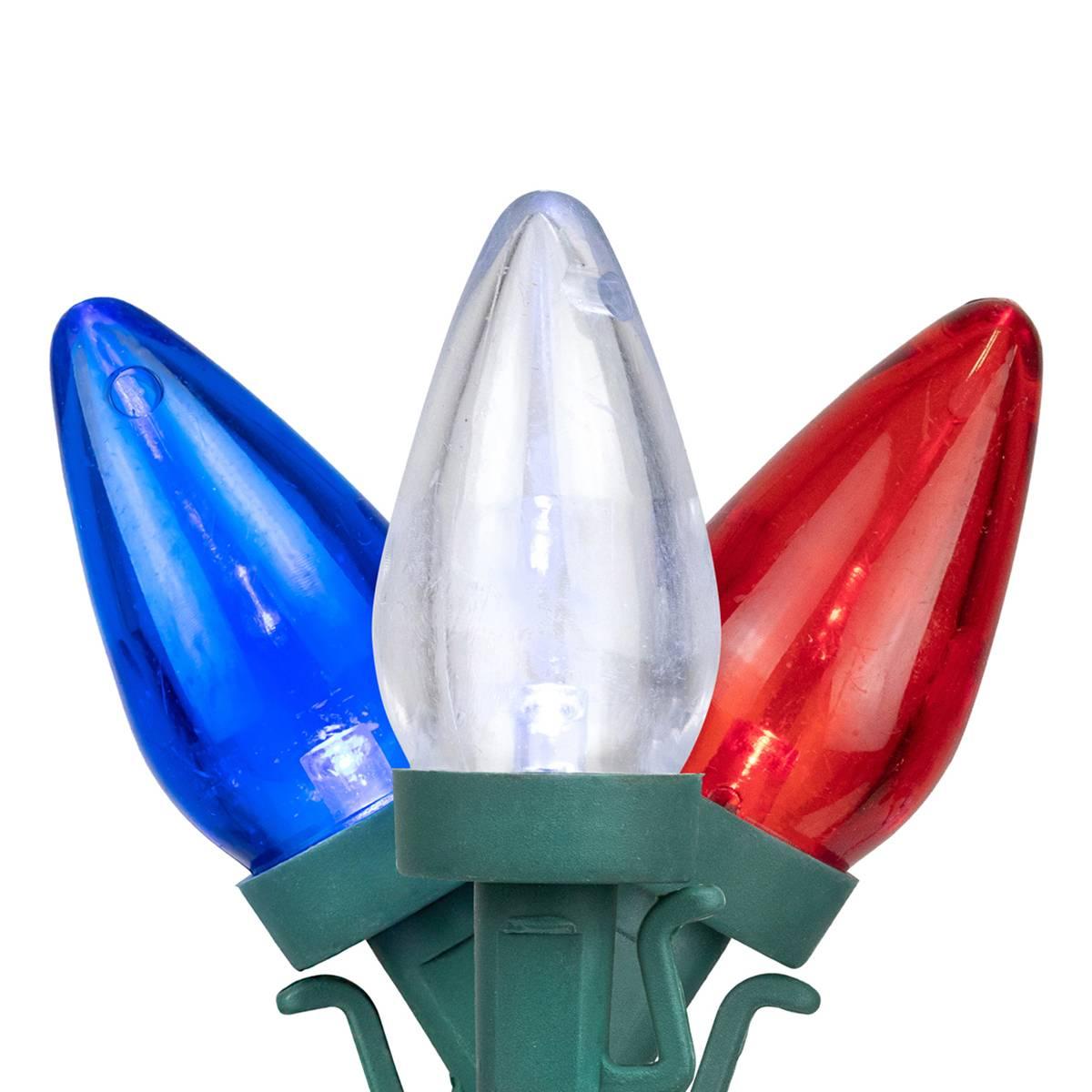 Northlight Seasonal 16ft. Patriotic LED C7 Light Set - Green Wire