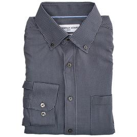 Mens Christian Aujard Slim Fit Stretch Check Dress Shirt - Black