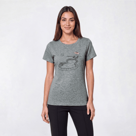 Womens New York Laundry Rhinestone Pool Round Neck Tee