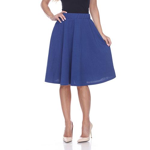 Womens White Mark Saya Flared Skirt