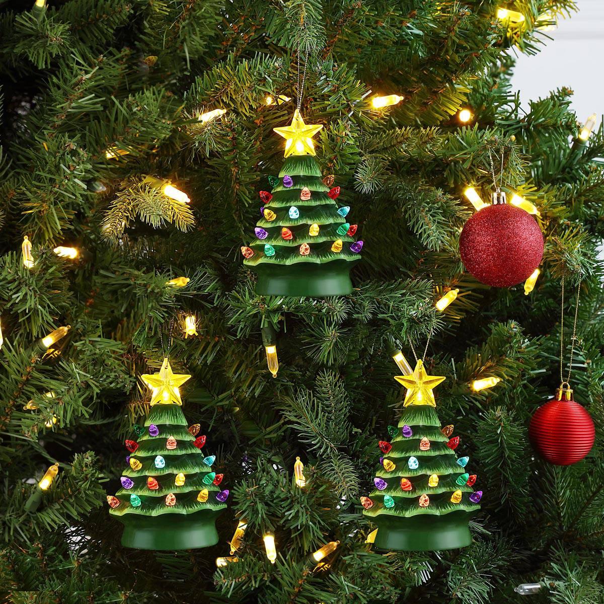 Mr. Christmas 3pc. Nostalgic Ceramic Tree Ornaments