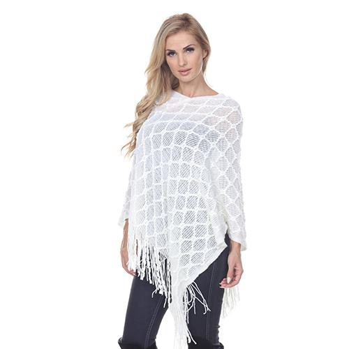Womens White Mark Frostine Poncho