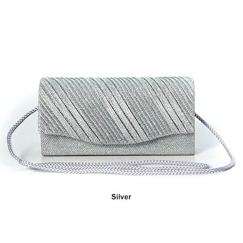 D'Margeaux Diagonal Shimmer Evening Bag